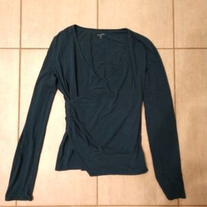 Long-sleeved Crossover Tee